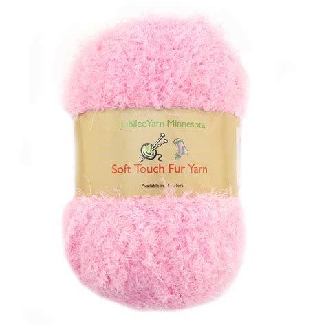jubileeyarn soft touch fuzzy fur yarn ydskein baby pink