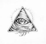 Dollar Eye Illuminati Sketch Deviantart Template Pages Coloring sketch template