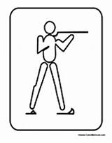 Biathlon Sports Olympic Sign sketch template