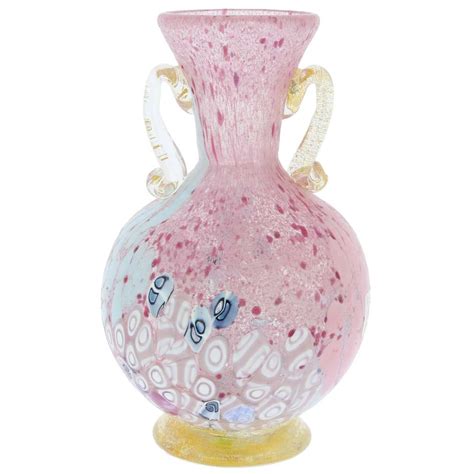 Murano Glass Vases Murano Art Glass Millefiori Vase With