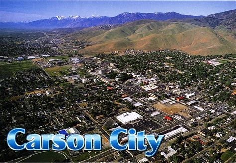 carson city aerial postcard photo details  western nevada