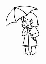 Umbrella Kids Coloring Clipart Colouring Girl Drawing Under Cartoon Cliparts Pages Printable Library Doodle Umbrellas sketch template
