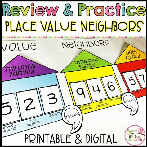 large number  decimal place  neighbors activity  chart