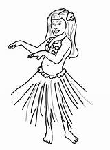 Coloring Dancer Hula Pages Girl Jobs Printable Kb Getcolorings sketch template