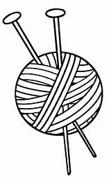 Yarn Knitting Needles Drawing Clipart Vinyl Decal Clipartmag Getdrawings sketch template