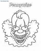 Pennywise Clown sketch template