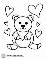 Coloring Valentines Pages Kids sketch template