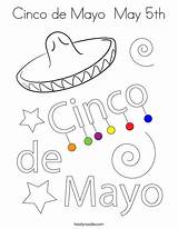 Coloring Mayo Cinco 5th May Celebrate Print Ll Twistynoodle Happy sketch template