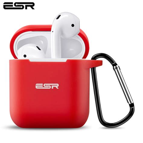 esr airpods  case  keychain shockproof protective cover silicone airpods  charging case