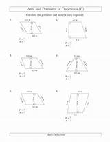 Perimeter Trapezoids Smaller Calculating Drills sketch template