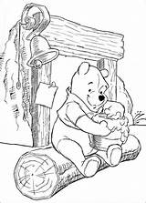 Pooh Winnie Coloring Pages Printable Characters Kids sketch template