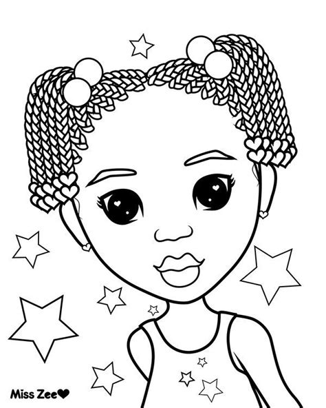 black childrens coloring page african american girl diverse