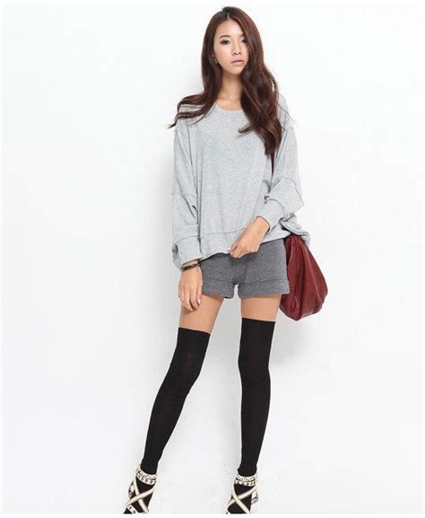 fashion girl long socks thigh high cotton stockings over knee hose trendy sexy