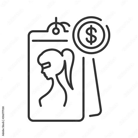Prostitution Black Line Icon Sexual Services For Money Sex Trade