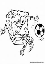 Coloring Spongebob Pages Soccer Squarepants Football Printable Playing Print Paint Super Sponge Bob Color Maatjes Gary Colouring Ball Kids Voetbal sketch template