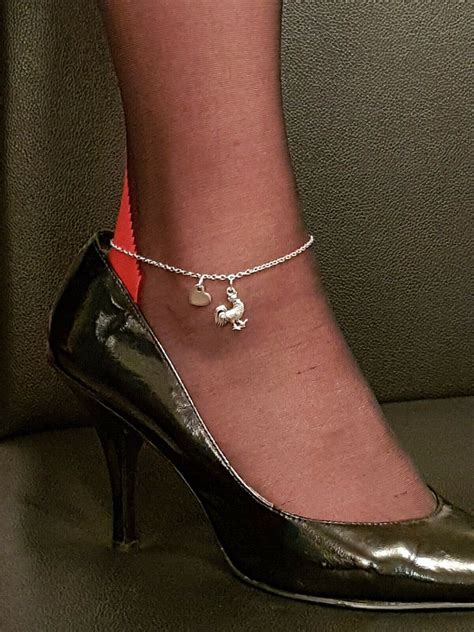 Sexy Love Cock Anklet Ankle Chain Jewellery Swinger Hotwife Cuckold