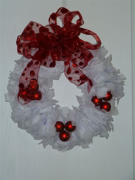 Wreath Made Out Of Toilet Paper Rolls How To Make Paper