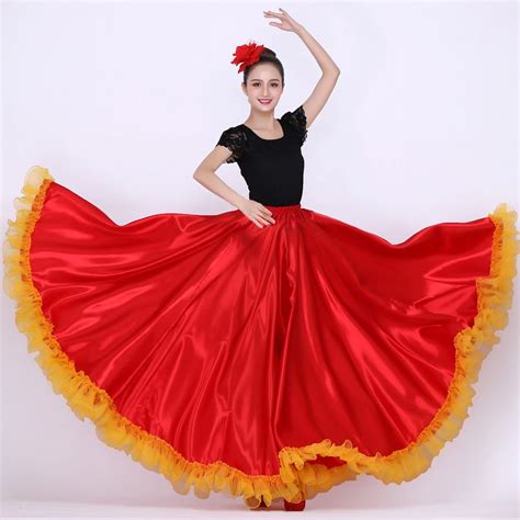 flamenco skirt spanish dance costumes for women belly dance skirt