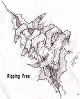 Skin Tattoo Drawing Torn Designs Ripping Ripped Tattoos Drawings Rip Tear Tat Flesh Outline Eagle Sketch Deviantart Sketches Template Draw sketch template