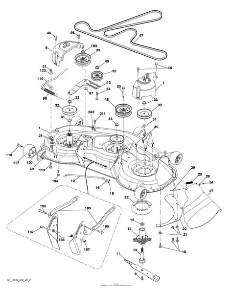 husqvarna ythv    parts diagram  mower deck cutting deck