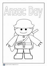 Anzac Coloring Colouring Printables Kids Pages Printable Poppy Crafts Soldiers Craft Australia Veterans Flag Visit sketch template