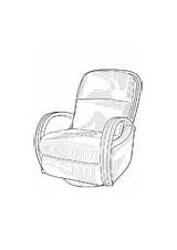 Coloring Pages Furniture Couch sketch template