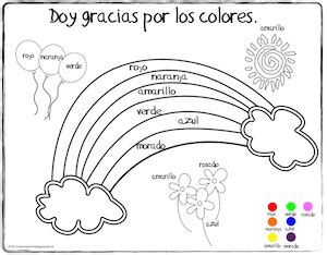 spanish thanksgiving vocabulary coloring pages spanish playground