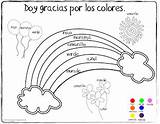 Spanish Coloring Pages Thanksgiving Colors Kids Vocabulary Worksheets Color Learning Worksheet Spanishplayground Preschool Playground Printables Template Rainbow Elementary Lessons Words sketch template