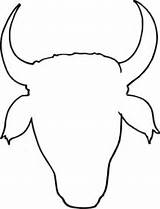 Cow Head Outline Coloring Pages Wild West Printable Animal Kanye Getcolorings Categories sketch template