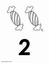 Number Coloring Printable Two Getcoloringpages Large sketch template