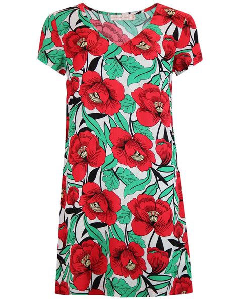 Traffic People Molly Retro 50s Floral Summer Dress White