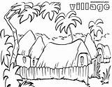Village Coloring Pages Colorings sketch template