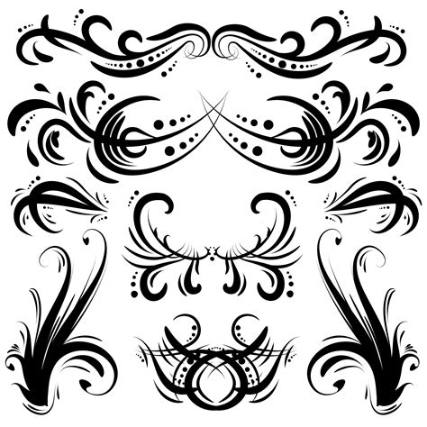 hand drawn decorative ornamental elements  vector art  vecteezy