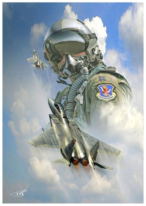 eagle driver  petervanstigt jet fighter pilot aircraft art