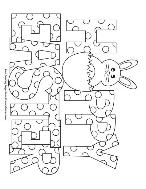 happy easter coloring page  printable    easter