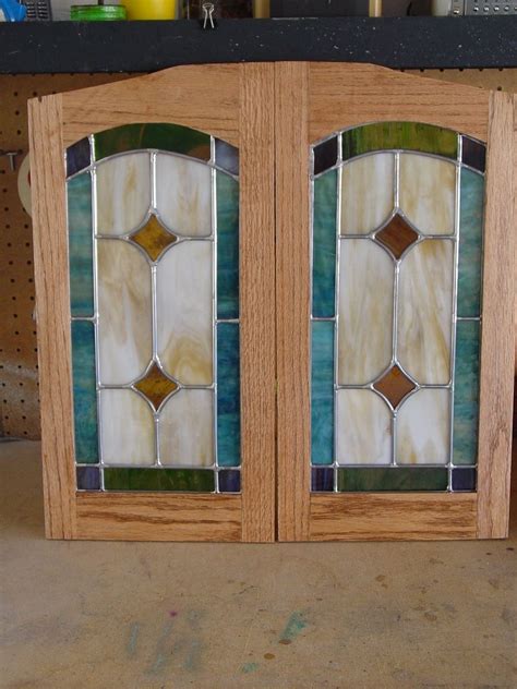 Hand Made Cabinet Door Stained Glass Panels By Chapman