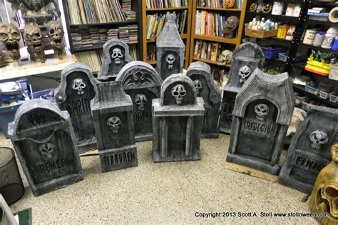 chunky tombstones halloween graveyard halloween projects