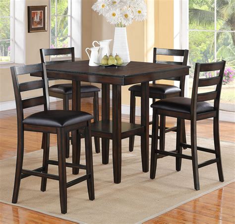 crown mark tahoe  piece counter height table  chairs set darvin