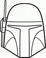 Boba Fett Helmet Mandalorian Dragoart Stormtrooper Darth Vader Zeichnen Raumschiffe Sterne Dawn Library sketch template