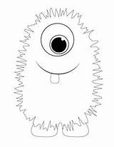 Monster Coloring Pages Coloring4free Furry Eyes Google Birthday Party Crafts Parties Printable Monsters Visit Templates sketch template