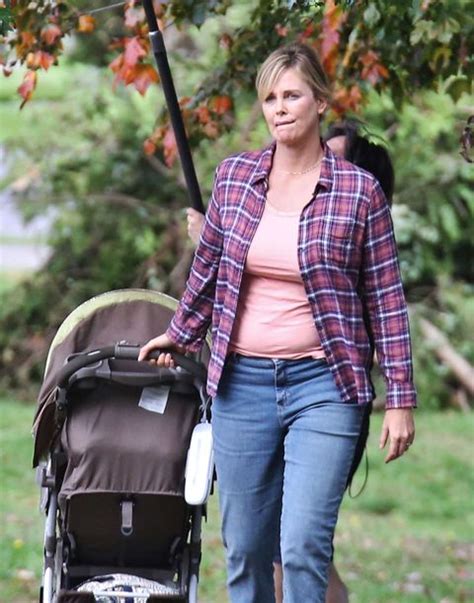 charlize theron looks unrecognisable on set in new film tully