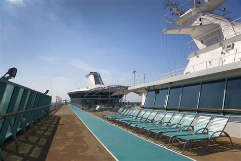 top deck  cruise ship royalty  stock  image