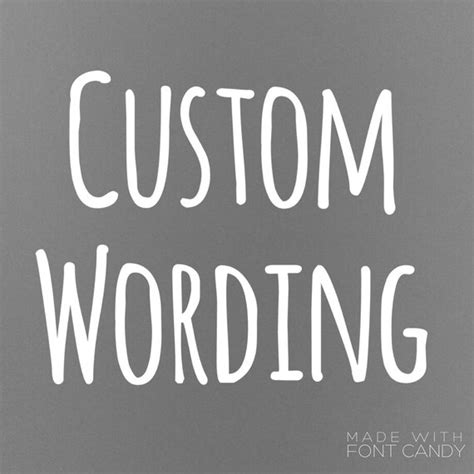 custom wording etsy