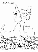 Pokemon Dratini Coloring Pages Printable Cartoons sketch template