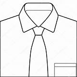 Tie Shirt Coloring Vector Necktie Pages Illustration Stock Getcolorings Print Printable sketch template