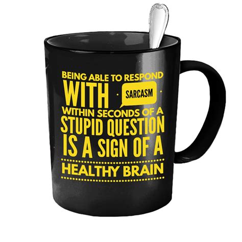 funny ceramic coffee mug respond with sarcasm cute