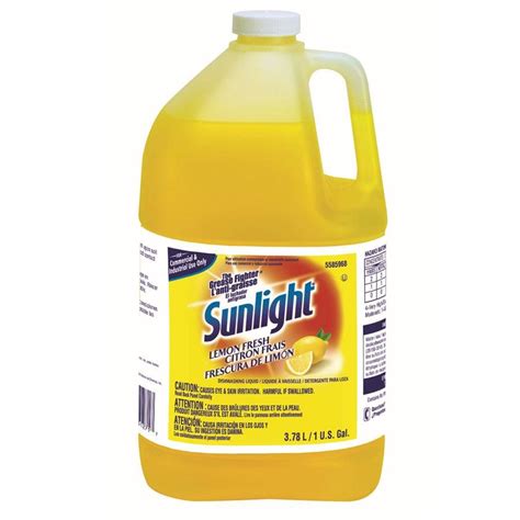 diversey  sunlight  gallon lemon liquid dish detergent  case