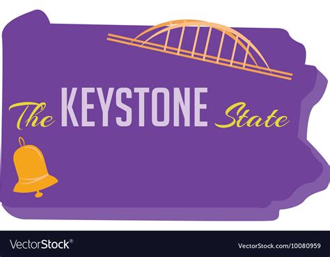 keystone state royalty  vector image vectorstock