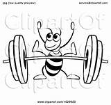 Ant Barbell Lift Ready Illustration Vector Royalty Lal Perera Clipart sketch template