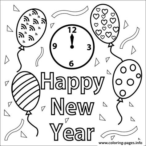 happy  year coloring book coloring page printable